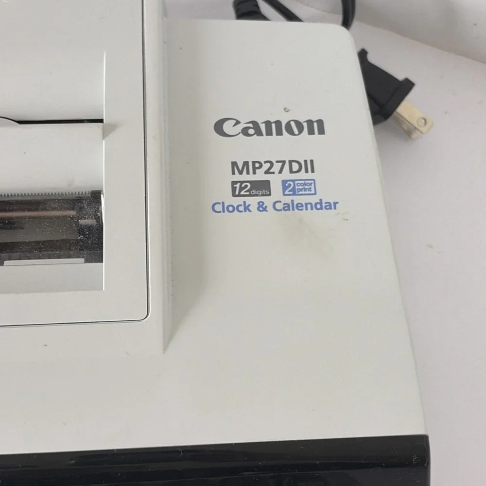 CANON MP27DII Clock & Calendar 12 digits PRINTING CALCULATOR *NO RIBBON*